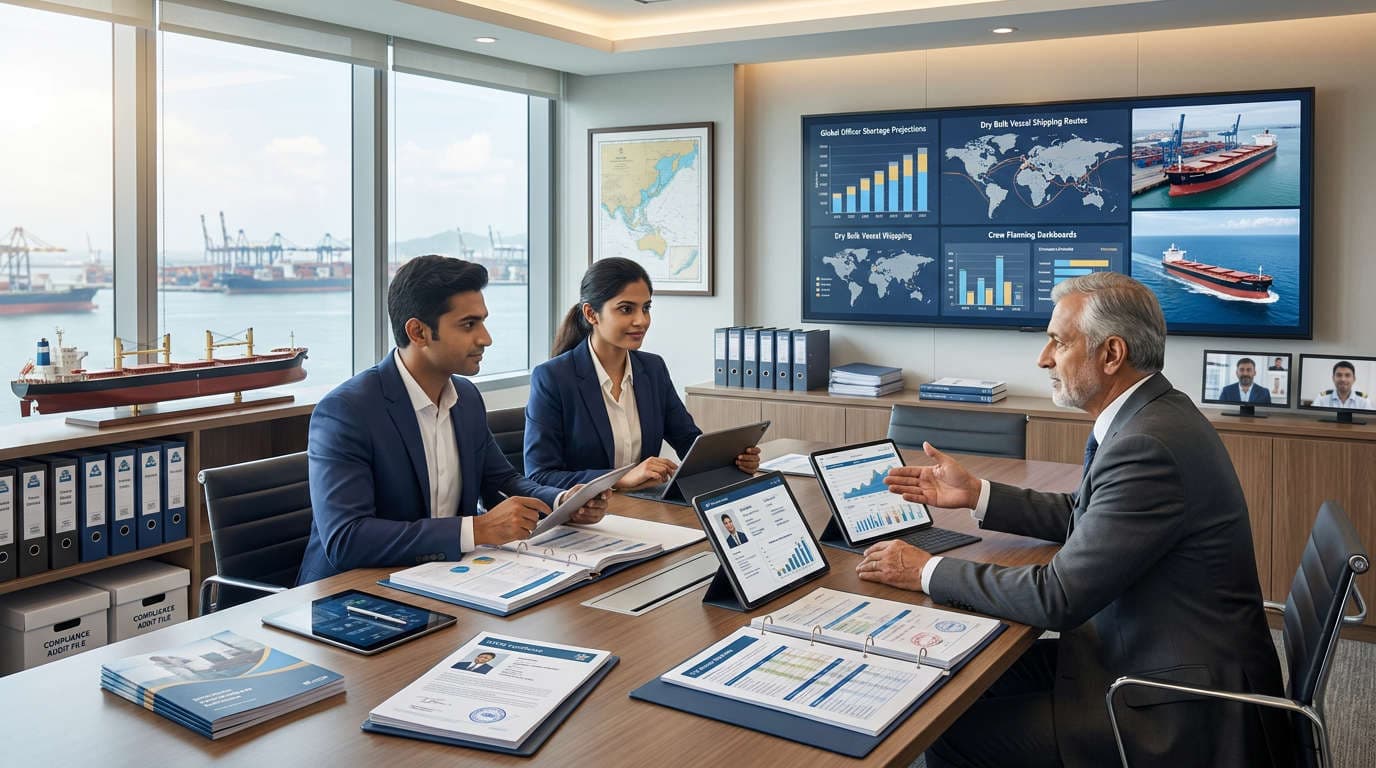 How Indian Crew Manning Agencies Are Solving the Global Officer Shortage for Dry Bulk Operators